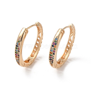 Colorful Ring Brass Earrings