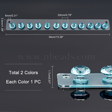 PandaHall Elite 2Pcs 2 Colors Acrylic Jewelry Display Hanger Rack(AJEW-PH0002-59)-4