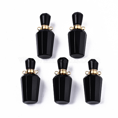 Golden Bottle Obsidian Pendants