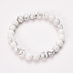 Howlite naturelle bracelets de perles extensibles(BJEW-Q692-42-10mm)-1