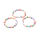 Opaque Acrylic Beads Stretch Bracelet Set for Kid(BJEW-JB06589)-1