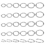 30Pcs 6 Styles Tarnish Resistant 304 Stainless Steel Open Jump Rings, Stainless Steel Color, 10~20x1.5~2.5mm, 5pcs/style(STAS-LP0001-62)