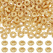 160Pcs Alloy Spacer Beads, Long-Lasting Plated, Flower, Golden, 4.8x1.5mm, Hole: 1.2mm(FIND-BC0004-90)