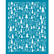 Silk Screen Printing Stencil, for Painting on Wood, DIY Decoration T-Shirt Fabric, Christmas Tree Pattern, 100x127mm(DIY-WH0341-327)