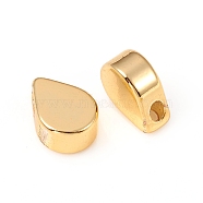 Brass Beads, Teardrop, Long-Lasting Plated, Golden, 7.5x5.5x3mm, Hole: 1.5mm(KK-E787-05G)