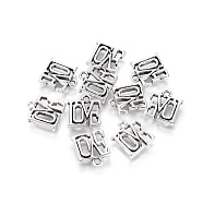 Valentine Gifts Ideas for Her Tibetan Style Alloy Charms, Cadmium Free & Nickel Free & Lead Free, LOVE, Antique Silver, 15x13x2mm, Hole: 2mm(TIBEP-S065-AS-FF)