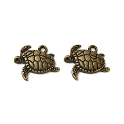 Tibetan Style Alloy Sea Turtle Pendants, Cadmium Free & Nickel Free & Lead Free, Antique Bronze, 18x21x3mm, Hole: 2mm, about 806pcs/1000g(TIBEP-Q041-029AB-NR)