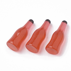 Resin Cabochons, Liquor/Bottle, Orange Red, 26x9~11mm(X-CRES-T005-121C)