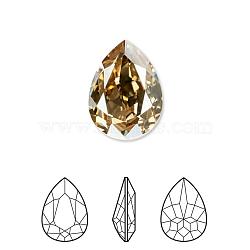 Austrian Crystal Rhinestone, 4320, Crystal Passions, Foil Back,  Faceted Pear Fancy Stone, 001GSHA_Crystal Golden Shadow, 18x13x5mm(4320-18x13-001GSHA(F))