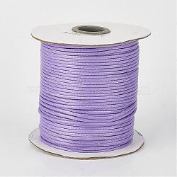 Eco-Friendly Korean Waxed Polyester Cord, Lilac, 0.5mm, about 169.51~174.98 Yards(155~160m)/Roll(YC-P002-0.5mm-1162)
