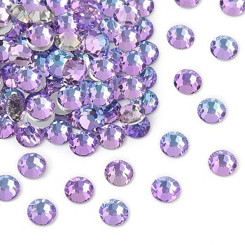 Preciosa&reg MAXIMA Crystal No Hotfix Flatback Stones, Czech Crystal, Aluminium Layer, Round(438 11 615 Chaton Rose), 00030 265 Vitrail Light, SS12(3~3.2mm)