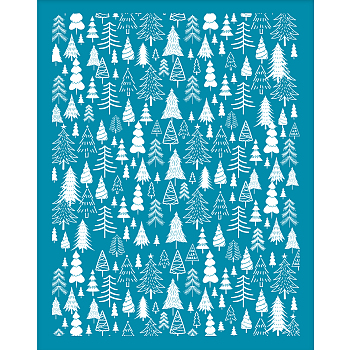 Silk Screen Printing Stencil, for Painting on Wood, DIY Decoration T-Shirt Fabric, Christmas Tree Pattern, 100x127mm