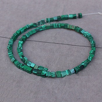 Synthetic Malachite Beads Strands, Cube, 4.5~5x4.5~5mm, Hole: 1mm, about 83pcs/strand, 15.28 inch(38.8cm)