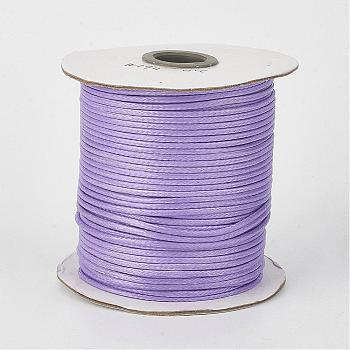 Eco-Friendly Korean Waxed Polyester Cord, Lilac, 0.5mm, about 169.51~174.98 Yards(155~160m)/Roll