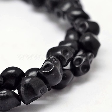 8mm Black Skull Synthetic Turquoise Beads