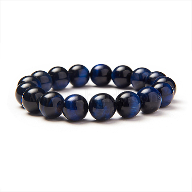 Natural Tiger Eye Round Beads Stretch Bracelets(BJEW-PH0001-10mm-14)-2