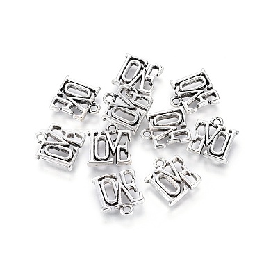 Antique Silver Word Alloy Charms