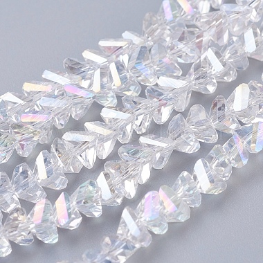 6mm Clear AB Triangle Glass Beads