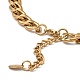 304 Stainless Steel Cuban Link Chain Necklace(BJEW-B072-04G)-3