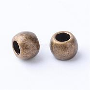 Tibetan Style Alloy Spacer Beads, Rondelle, Cadmium Free & Nickel Free & Lead Free, Antique Bronze, 6x4mm, Hole: 3mm, about 2500pcs/1000g(TIBE-Q063-49AB-NR)