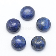 Natural Lapis Lazuli Cabochons, Flat Round, Dyed, 8x3~4mm(G-E492-H-18)