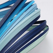 6 Colors Quilling Paper Strips, Blue, 390x3mm, about 120strips/bag, 20strips/color(DIY-J001-3mm-A05)