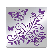 Stainless Steel Cutting Dies Stencils, for DIY Scrapbooking/Photo Album, Decorative Embossing DIY Paper Card, Matte Stainless Steel Color, Butterfly Farm, 15.6x15.6cm(DIY-WH0279-076)
