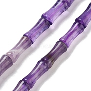 Natural Amethyst Beads Strands, Bamboo Joint, 12x5x4mm, Hole: 1mm, about 32pcs/strand, 14.96''(38cm)(G-Q178-A13-01)