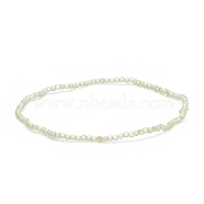 Natural Peridot Beaded Stretch Bracelet, Gemstone Jewelry for Women, Wide: 2mm, Inner Diameter: 2-1/4 inch(5.7cm)(BJEW-JB08484-02)