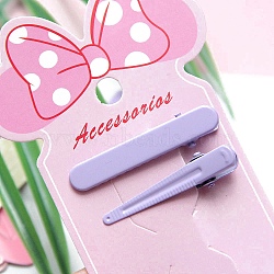 Macaron Color Alloy Alligator Hair Clips, Hair Accessories for Girls Women, Long Oval, Medium Purple, 49x9mm(PW-WGDAB84-03)