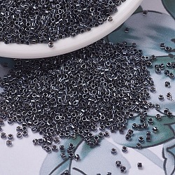 MIYUKI Delica Beads, Cylinder, Japanese Seed Beads, 11/0, (DB0925) Sparkling Charcoal Lined Crystal, 1.3x1.6mm, Hole: 0.8mm, about 10000pcs/bag, 50g/bag(SEED-X0054-DB0925)