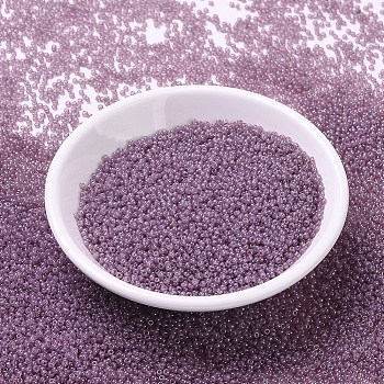 MIYUKI Round Rocailles Beads, Japanese Seed Beads, 11/0, (RR2373) Transparent Thistle Luster, 2x1.3mm, Hole: 0.8mm, about 5500pcs/50g