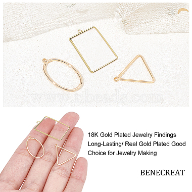 benecreat 30pcs 3 pendentifs en laiton de style(KK-BC0001-88G)-3