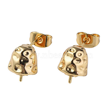 Brass Stud Earring Findings(KK-N233-364)-4