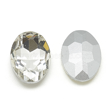 Pointed Back Glass Rhinestone Cabochons(RGLA-T080-6x8mm-01)-2