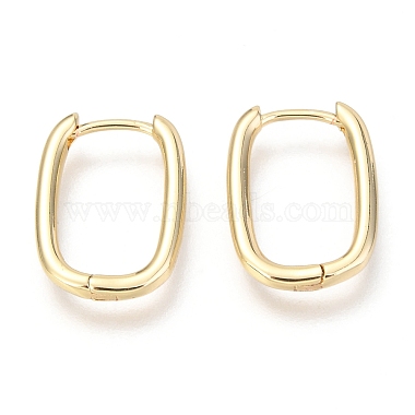 Brass Huggie Hoop Earrings(X-EJEW-F245-07G)-1