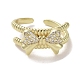 Brass Micro Pave Cubic Zirconia Open Cuff Ring(RJEW-K256-58E-G)-2