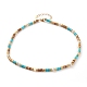 Natural Picture Jasper & Turquoise Beaded Necklaces(NJEW-JN03253)-1