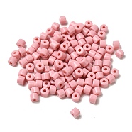 Opaque Acrylic Beads, Column, Pink, 6.5x5mm, Hole: 2.2mm(SACR-Z001-01H)