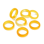 Dyed & Heated Natural Agate Finger Rings for Women, Gold, 5.5mm, Inner Diameter: 17~17.5mm(RJEW-Z075-02A)