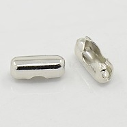 Iron Ball Chain Connectors, Platinum Color, 10mm long, 4mm wide, 4mm thick, hole: 2.5mm, Fit for 3.2mm ball chain(E683Y-N)