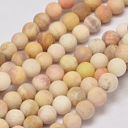 Round Natural Yellow Sunstone Beads Strands, 10mm, Hole: 1mm, about 39pcs/strand, 15.4 inch(G-I176-08-10mm)