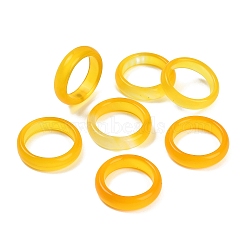 Dyed & Heated Natural Agate Finger Rings for Women, Gold, 5.5mm, Inner Diameter: 17~17.5mm(RJEW-Z075-02A)