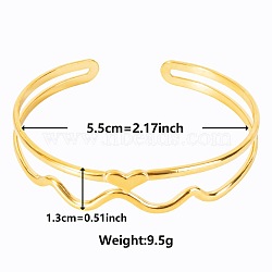 Elegant and Stylish Design Hollow 304 Stainless Steel Cuff Bangles for Women(UJ8265-2)