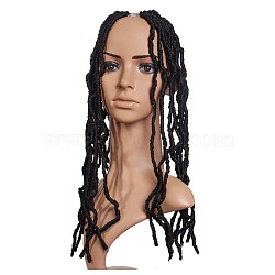 Bomb Twist Crochet Hair, Spring Twist Hair Prelooped Crochet Braids, Low Temperature Heat Resistant Fiber, Synthetic Twisted Hair Dreadlocks, Long & Curly Hair, Black, 18 inch(45.7cm), 21strands/pc(OHAR-G005-05A)