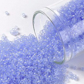 TOHO Round Seed Beads, Japanese Seed Beads, (1146) Translucent Light Sapphire Blue, 15/0, 1.5mm, Hole: 0.7mm, about 3000pcs/10g
