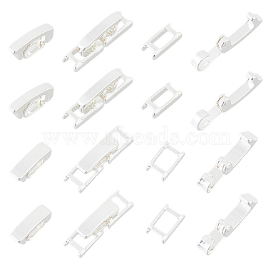 24Pcs 2 Styles Brass Fold Over Clasps(KK-FH0007-55P)-1