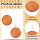 8 Pairs 8 Colors Blank Flat Round Wood Dangle Earrings with Iron Pins for Women(EJEW-AN0004-26)-3