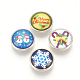 Christmas Pattern Brass Glass Snap Buttons(SNAP-Q007-097P-M)-1