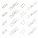 24Pcs 2 Styles Brass Fold Over Clasps(KK-FH0007-55P)-1